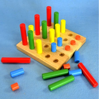 木製益智積木玩具 語文數理啟蒙 圓柱體階梯 水性無毒環保漆 檢驗合格 佳廷模型