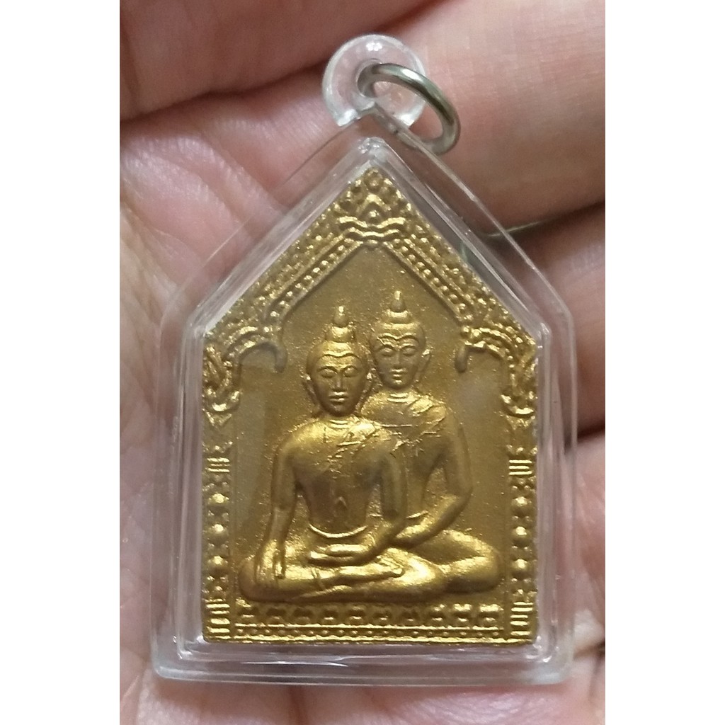泰國真品佛牌 2547 龍婆薩空 雙身坤平 雙子坤平 金漆純銀符管版本 附S卡保真!