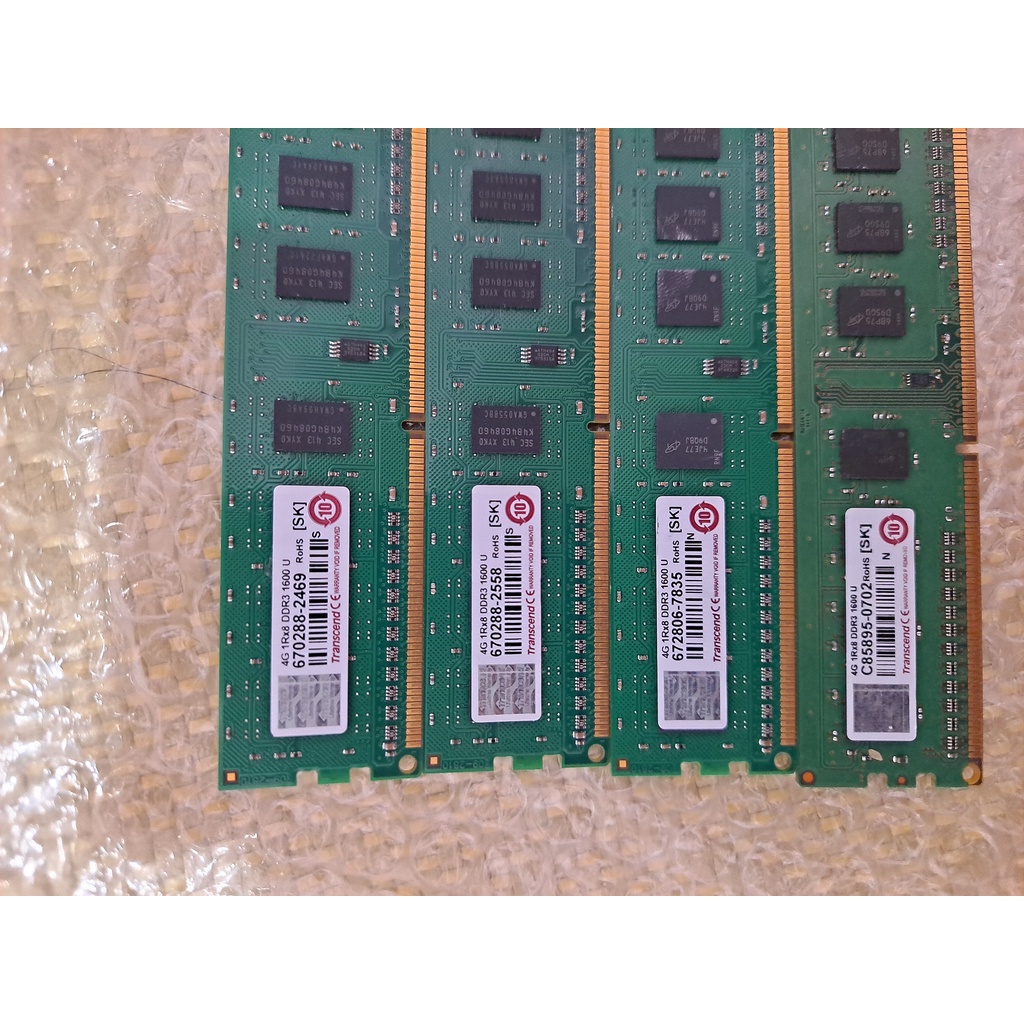 金士頓 創見 ddr3 1600記憶體 4g 8g 16g 雙通道4gx4 500元不拆賣