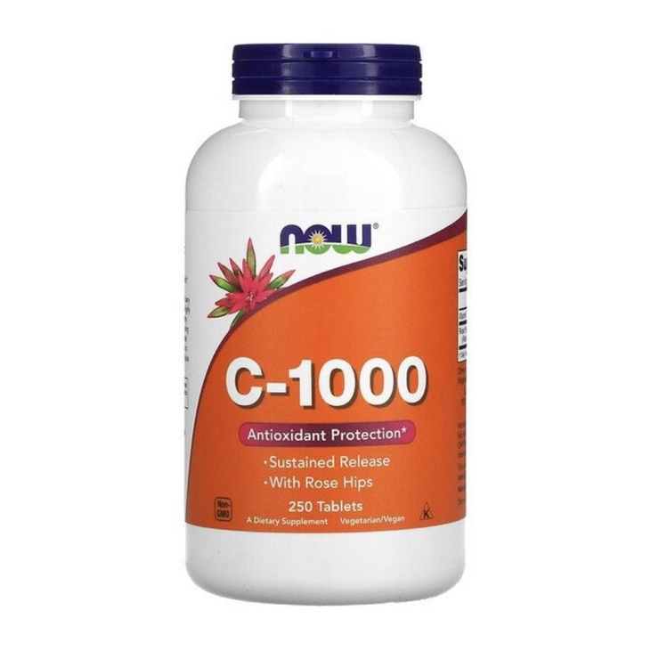 【Now Foods】維生素C C-1000 含玫瑰果粉，250片【 純素 Vegan 】
