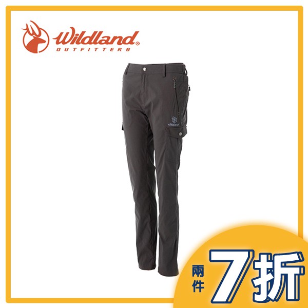 【Wildland 荒野 女款 彈性合身抗UV貼袋褲《深卡灰》】0A51317/春夏款/長褲/休閒長褲/悠遊山水