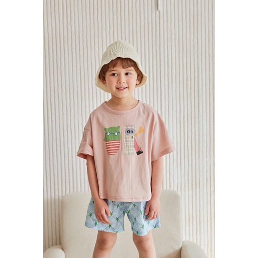 🇹🇼台韓夫婦🇰🇷大哥童裝部 韓國童裝品牌MIMICO 中小童夏款 可愛OK小怪獸短袖上衣