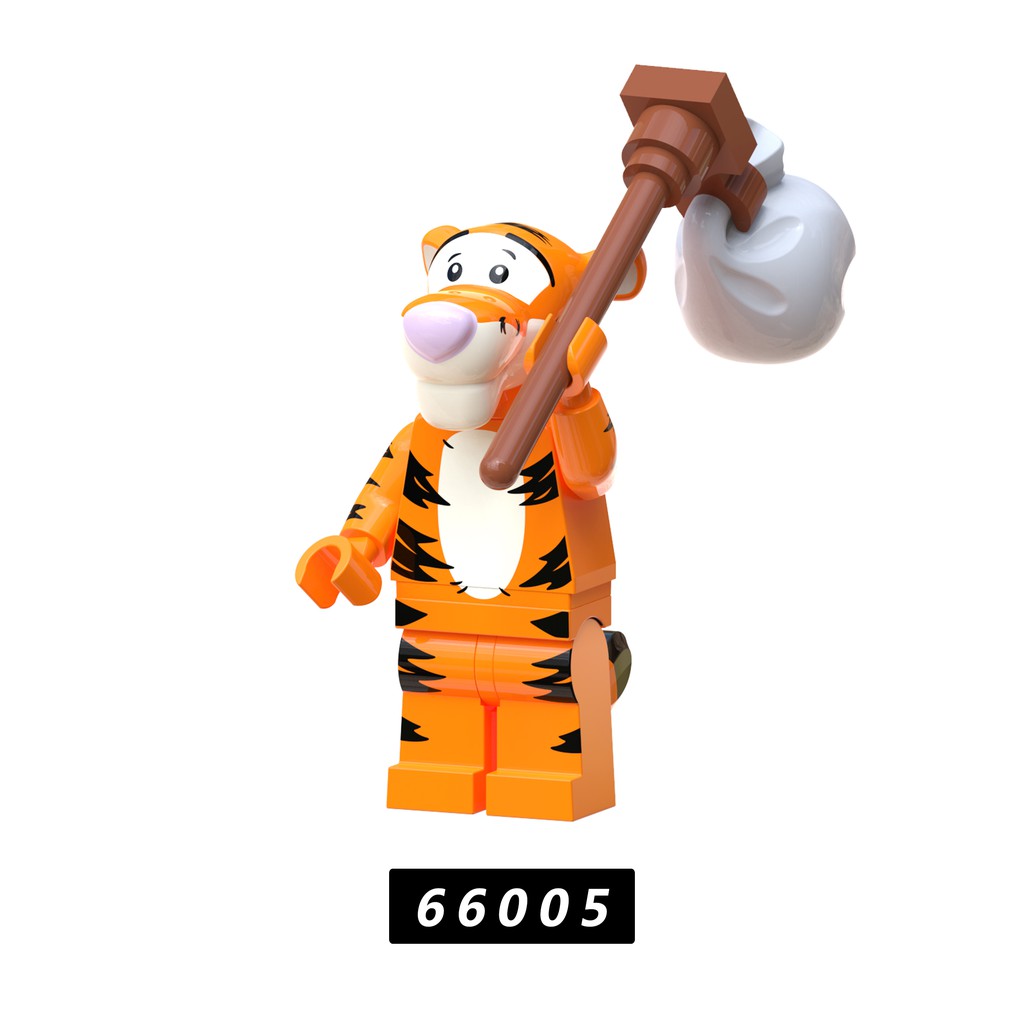 【台中老頑童玩具屋】XP66005 科睿袋裝積木人偶 迪士尼系列 跳跳虎 小熊維尼 女孩系列