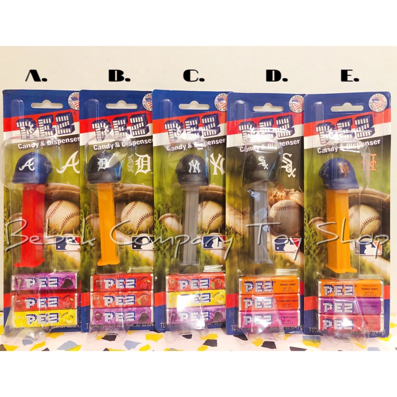 現貨 美國🇺🇸 全新 PEZ 美國大聯盟 棒球 棒球帽 貝思 糖果盒 貝思糖 大聯盟