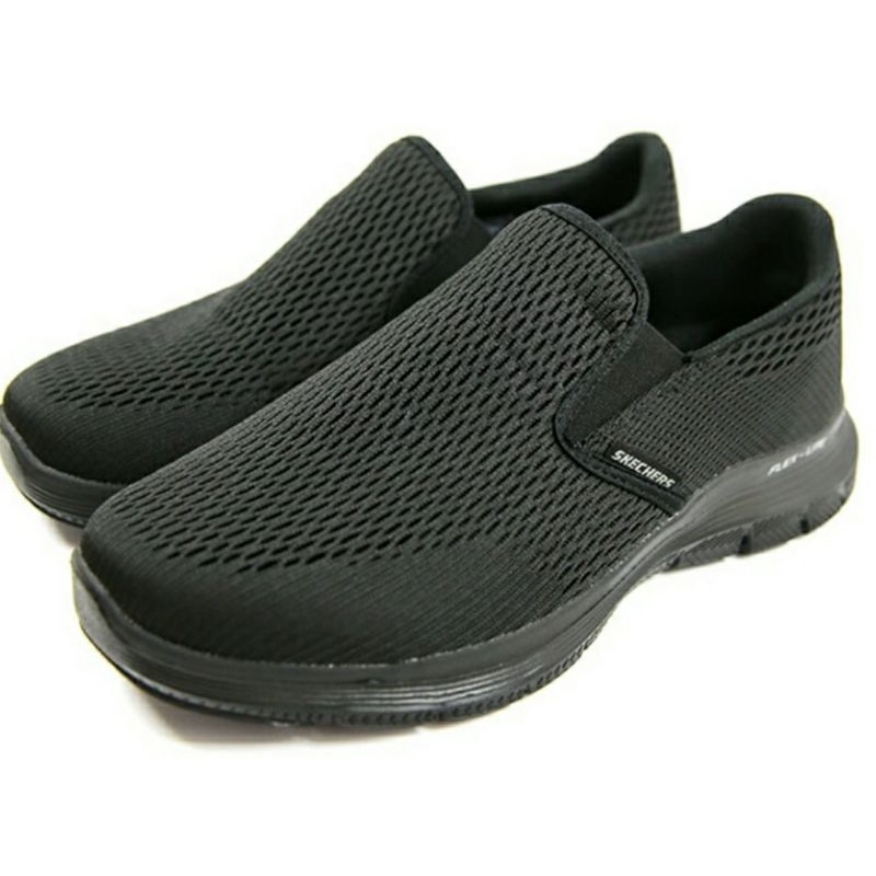 SKECHERS Flex Advantage 4.0 輕量 透氣 止滑運動鞋懶人鞋黑色寬楦t55 232239WBBK