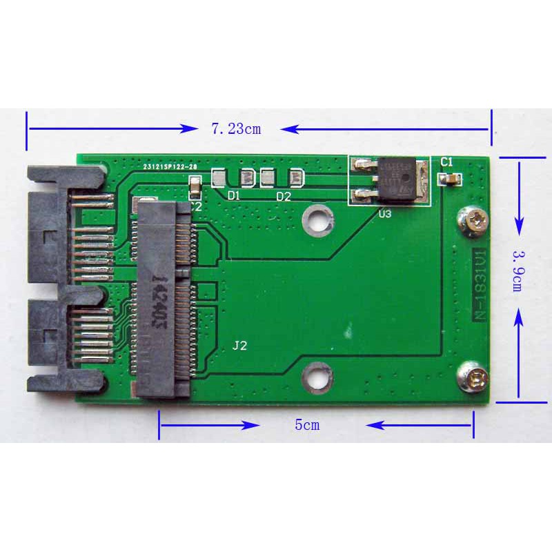 【車車共和國】mSATA轉1.8吋 Micro SATA 2.5吋筆電硬碟 轉接卡 #1.8吋硬碟 【現貨】