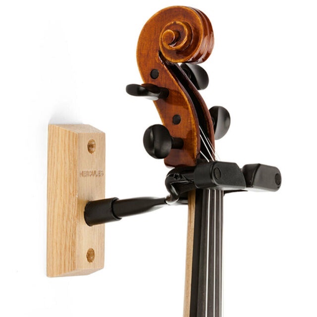 【現貨免運】Hercules DSP57WB 小提琴吊架 提琴木背掛架 壁掛架 自動鎖 中提琴/二胡適用 海克力斯