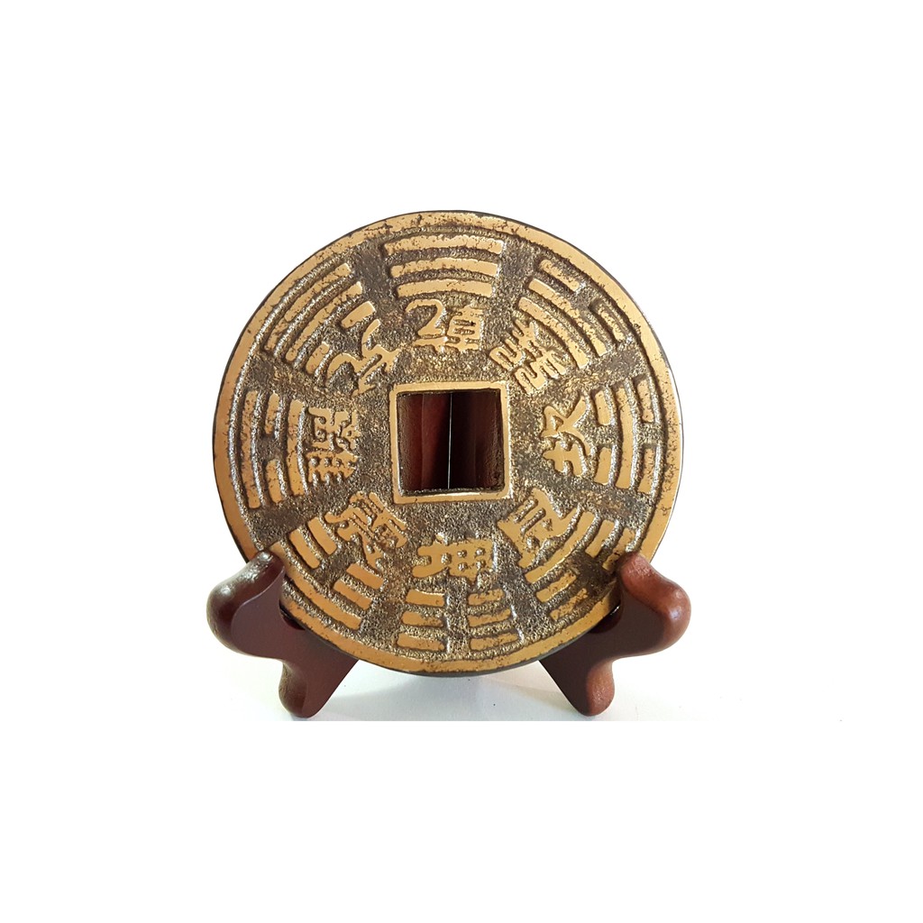 八卦符令錢 天錢 八卦錢 符令錢 金色/古銅色 銅錢 天地錢 9.5cm