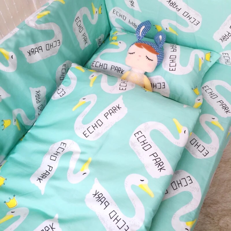 北歐風 ins藝人愛用款 鵝寶寶 嬰兒床包組 嬰兒床單組 嬰兒床圍 雲朵款式