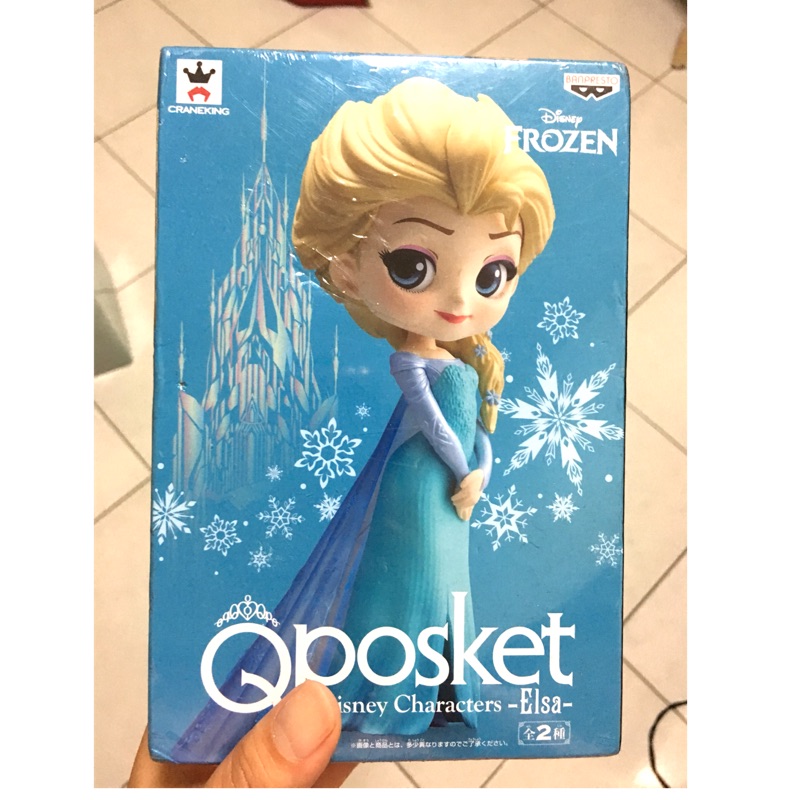 全新Qposket 。代理版。公主。艾莎公主。冰雪奇緣。Elsa。公仔