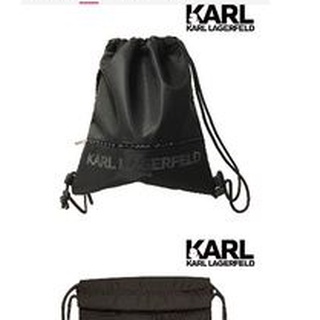 KARL LAGERFELD 卡爾老佛爺 束口後背袋購物包