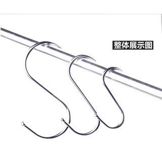 噹天髮貨噹天髮貨[實用]強粘性 現貨多規格不銹鋼廚房衣服S掛鈎金屬掛鈎子香腸掛鈎家用多功能金屬鈎