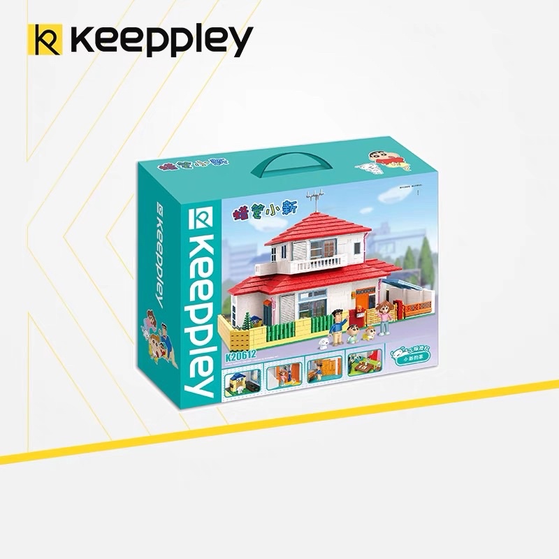 現貨在台-K20612 Keeppley蠟筆小新的家積木房子模型玩具動漫擺件禮物