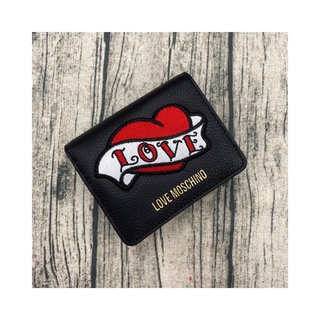 高雄凡賽斯歐洲精品 MOSCHINO 心形刺繡款 短夾/錢包/皮件