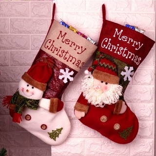 聖誕襪子禮物袋聖誕裝飾禮物聖誕老人雪人襪子聖誕禮品聖誕襪裝飾