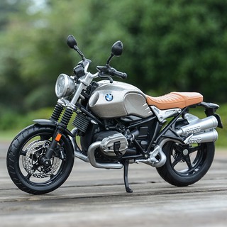 美馳圖Maisto 1:12 寶馬 拿鐵 BMW R nineT Scermber 靜態合金塑料壓鑄摩托車模型收藏玩具