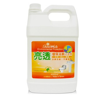 【史代新文具】白雪snow white 亮透環保浴廁清潔劑 4000ml (4桶/箱)