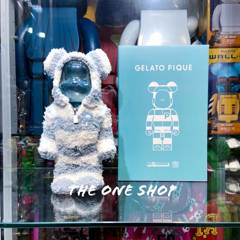 TheOneShop BE@RBRICK GELATO PIQUE 藍色 條紋 睡衣熊 庫柏力克熊 400%