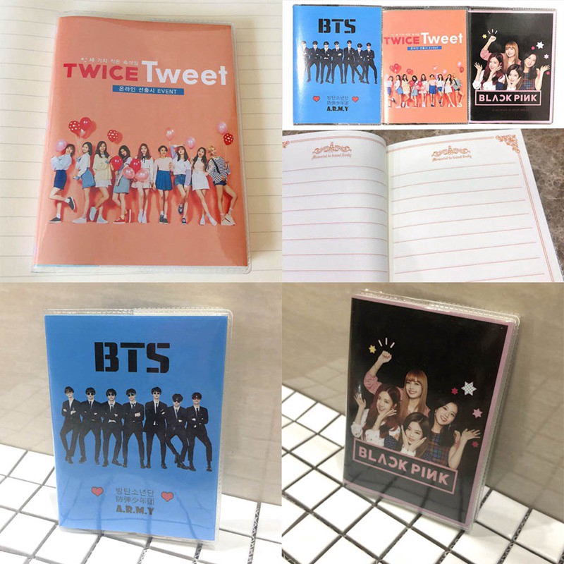 Kpop Bts Twice 可愛筆記本blackpink 日記旅行日記本記事本新 蝦皮購物