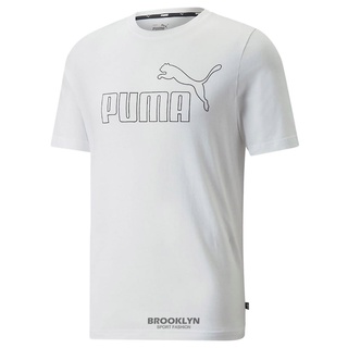 PUMA 短T 基本系列 ESS+ 大LOGO 白 短袖T恤 男 84988302