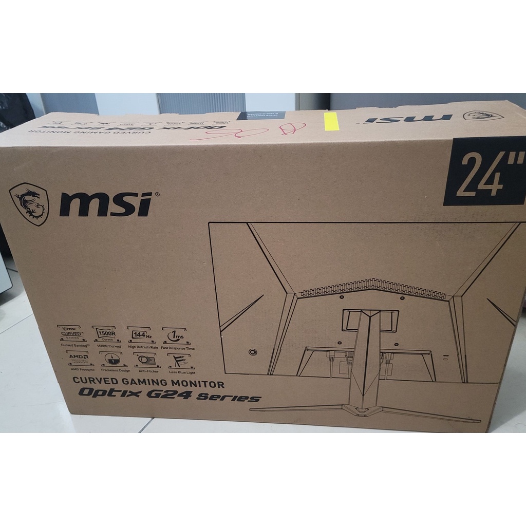 MSI Optix G24C4 24型144HZ VA曲面電競螢幕