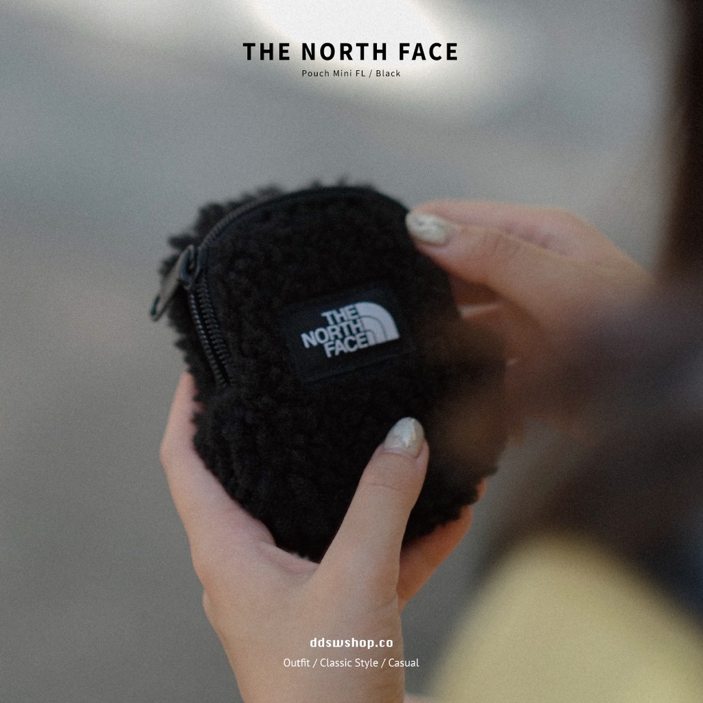 dd▸The North Face Mini Pouch 毛毛 零錢包 黑色 (DDD-208406)
