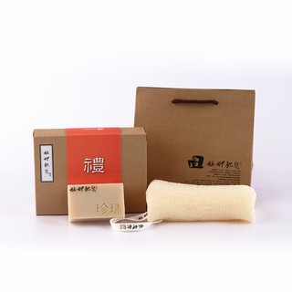 艋舺肥皂-隨身珍愛禮盒-珍珠皂+潔淨沐浴手套-年節禮盒/手工皂/送禮/禮物/禮品/熱銷/沐浴球/沐浴巾/臺灣傳統老店