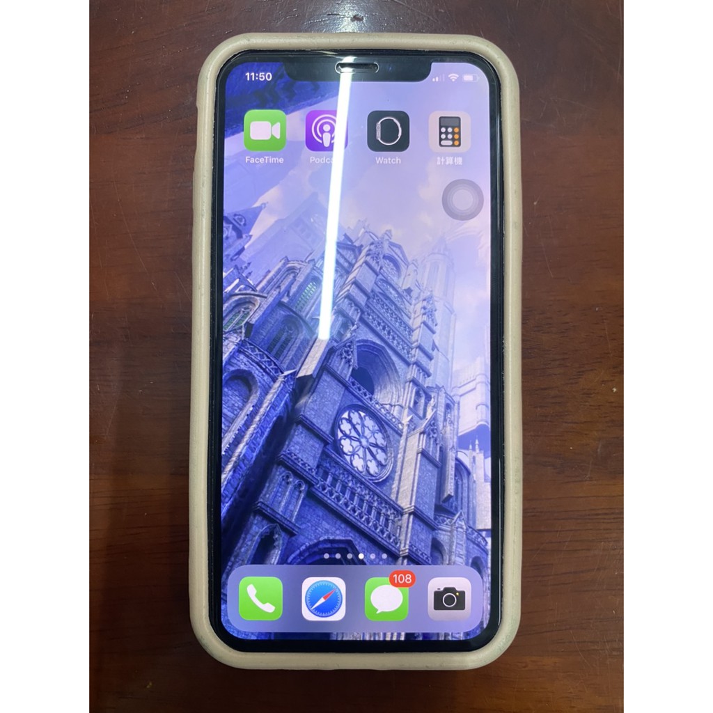 Apple iPhone X 64G 銀色 8成5新 功能正常 盒裝