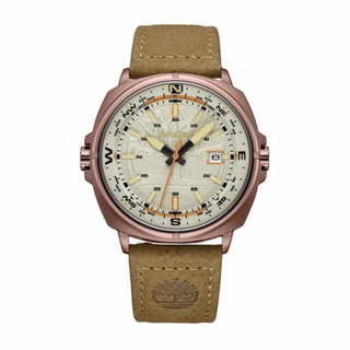 【Timberland】男錶 WILLISTON系列 匠心精神腕錶 皮帶-米/咖啡44mm(TDWGB2230802)