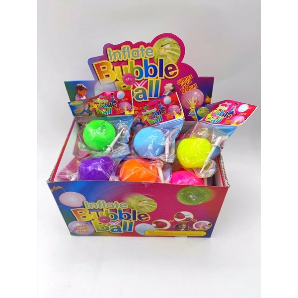 超大吹氣泡泡球 魔術泡泡球 不破泡泡球 3D可裝水玩 魔術球 圓型彩色泡泡球 彈跳球 空氣填充泡泡球 顏色隨機