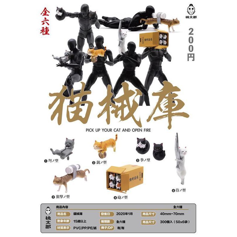 [宅喵玩具] 全新現貨 轉蛋 MOMOTARO TOYS X 夥伴玩具 貓械庫P1 P2  不含素體 一套六款