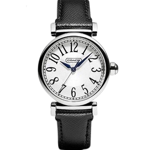 COACH 公司貨 時尚經典黑色皮帶女錶CO14501728