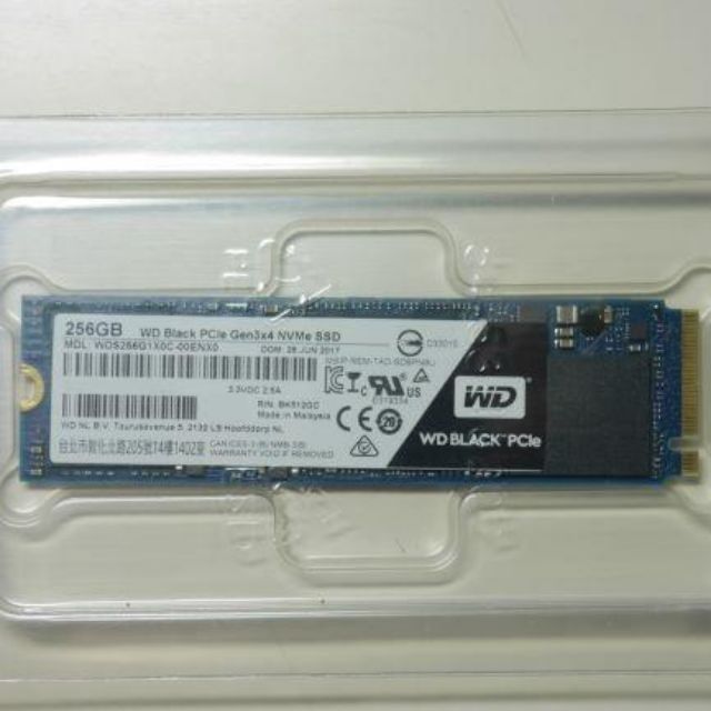 (Mobile01楊先生專用)WD BLACK PCIe M.2 256GB SSD 五年保固中