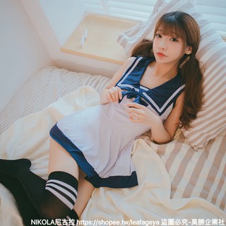 臺灣公司❤️開發票 男人都會愛 清純萌系學生妹 性感可愛藍色水手服 高中制服 角色扮演 表演 主題趴 生日趴 直播