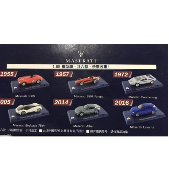 小米的店 7-11最新集點 MASERATI 瑪莎拉蒂 [1:60經典模型車 單選或1套6款 ]另售1:43模型車