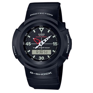 CASIO G-SHOCK防震撞擊數碼雙顯運動錶(AW-500E/500BB)液晶/全黑/紅共三款可選