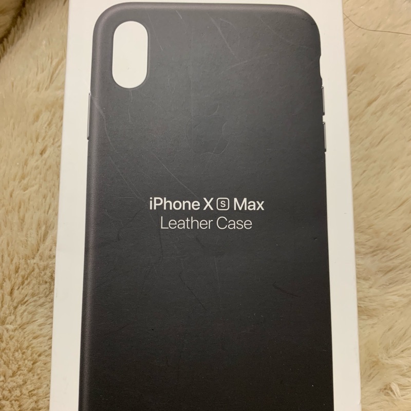 Apple iPhone XS MAX原廠黑色皮革保護套