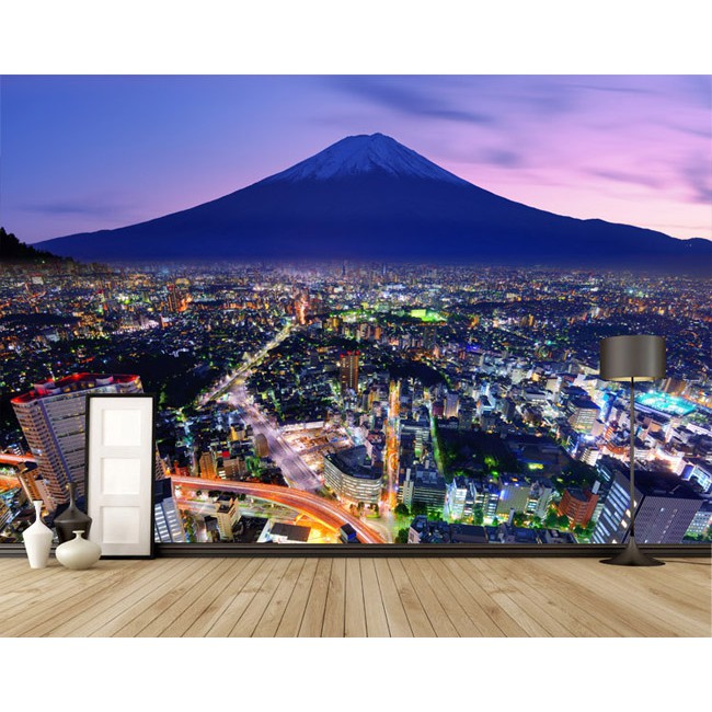 客製化壁貼店面保障編號f 030 富士山夜景壁紙牆貼牆紙壁畫星瑞shing Ruei 蝦皮購物