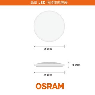 歐司朗 OSRAM 晶享 LED 吸頂燈 10W 23W 3000K 4000K 6500K