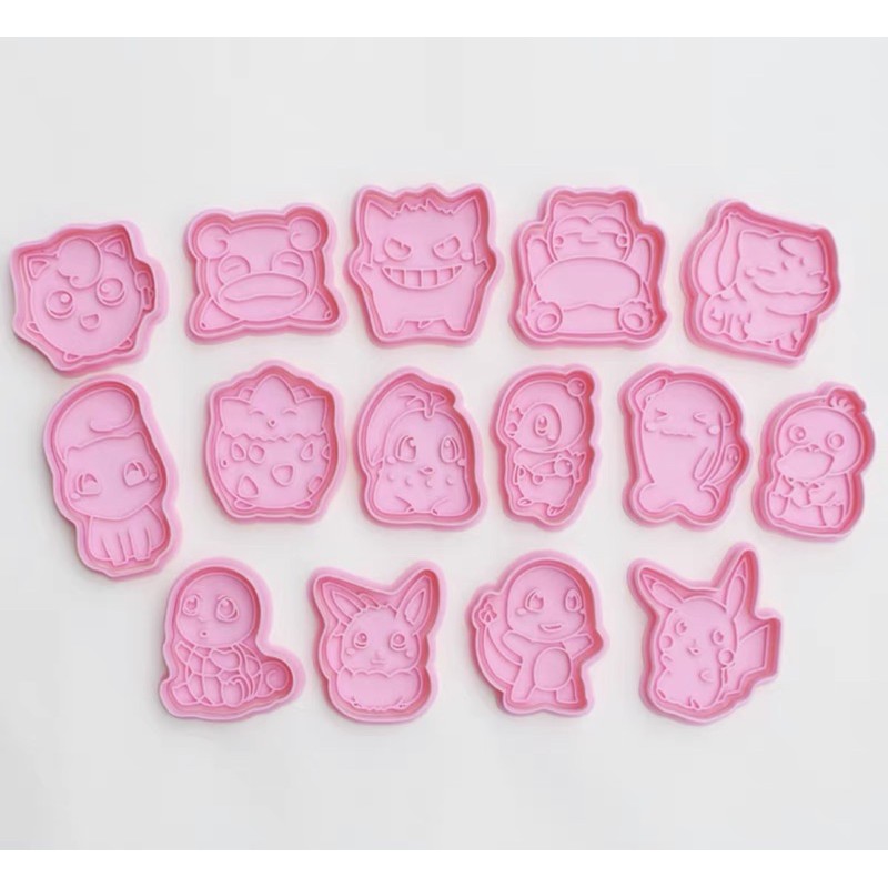 「亞米」Q版寶可夢 15款 餅乾模具 （現貨）🎀壓模黏土模具 卡比獸 可達鴨 波克比 波加曼 耿鬼 呆呆獸 夢幻 果然翁
