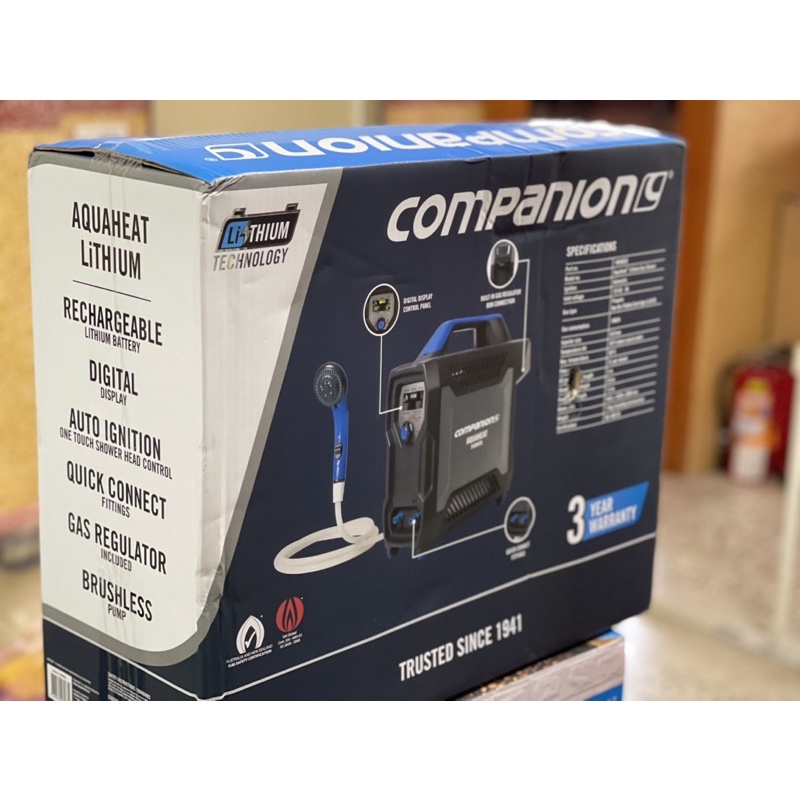AquaHeat Lithium Gas Shower Companion | escapeauthority.com