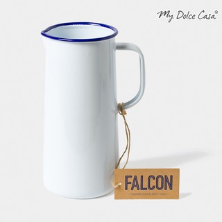 Falcon 獵鷹琺瑯 琺瑯冷水壺 3品脫 水瓶 水壺 琺瑯壺 1.7L 藍白[MBW08]