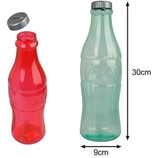 可口可樂 Coca-cola 曲線瓶 造行存錢筒 30cm 透名款 儲蓄罐 裝飾擺設