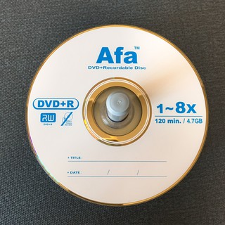 Afa DVD+R 1-8X 4.7GB/120min 空白光碟（單片售）