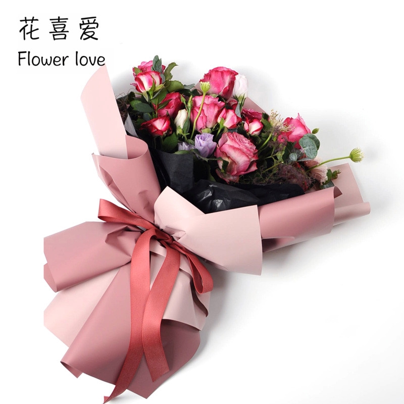 新品網紅韓國糖色紙 韓素磨砂柔光包花紙 鮮花包裝花藝手工花束材料 蝦皮購物