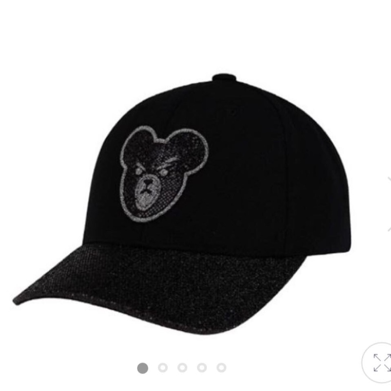 韓國代購 MLB 生氣小熊 洋基隊棒球帽 黑色