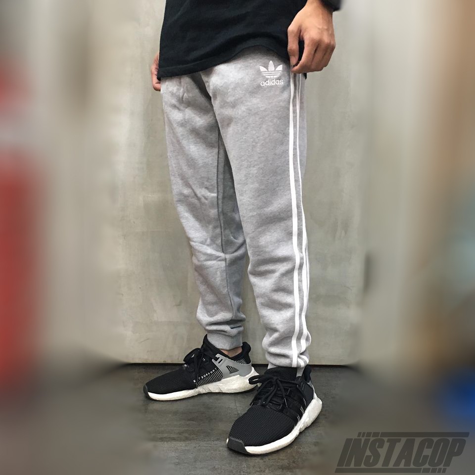INSTACOP》adidas 3-STRIPES PANTS 三葉草三線長褲淺灰棉褲縮口DH5802 | 蝦皮購物