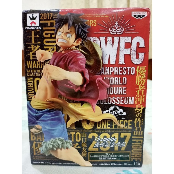 全新日版金證航海王海賊王魯夫BWFC正版公仔 2017優勝記念作品 日空版金證 全新未拆