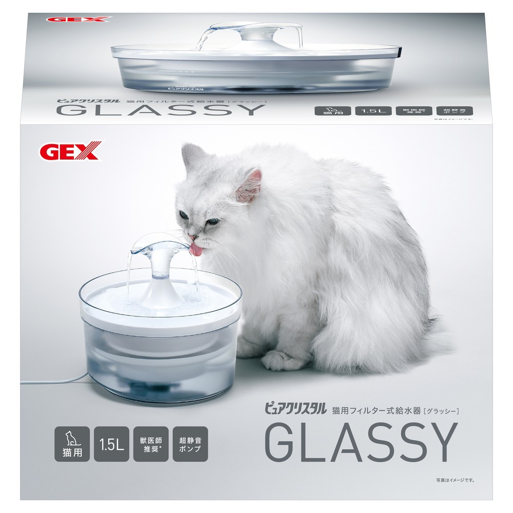 【鮭魚樂游遊】GEX飲水器 愛貓透涼感淨水飲水皿 1.5L 電動飲水器 活水機 飲水機