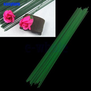 【eas】12 件綠色花卉膠帶鐵絲人造花莖 DIY 裝飾 60 厘米